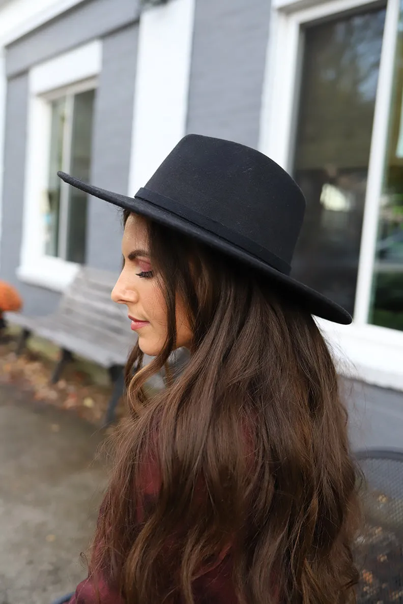 The Drifter Wide Brim Panama Hat -Black