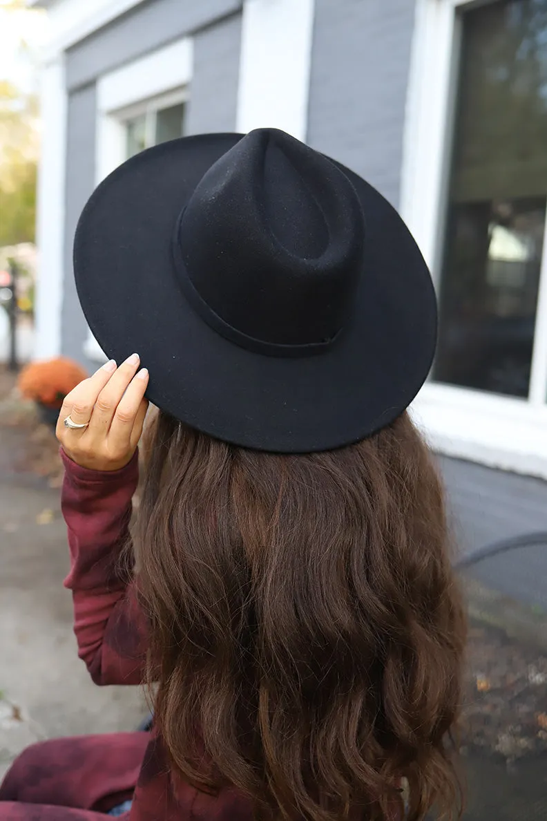 The Drifter Wide Brim Panama Hat -Black