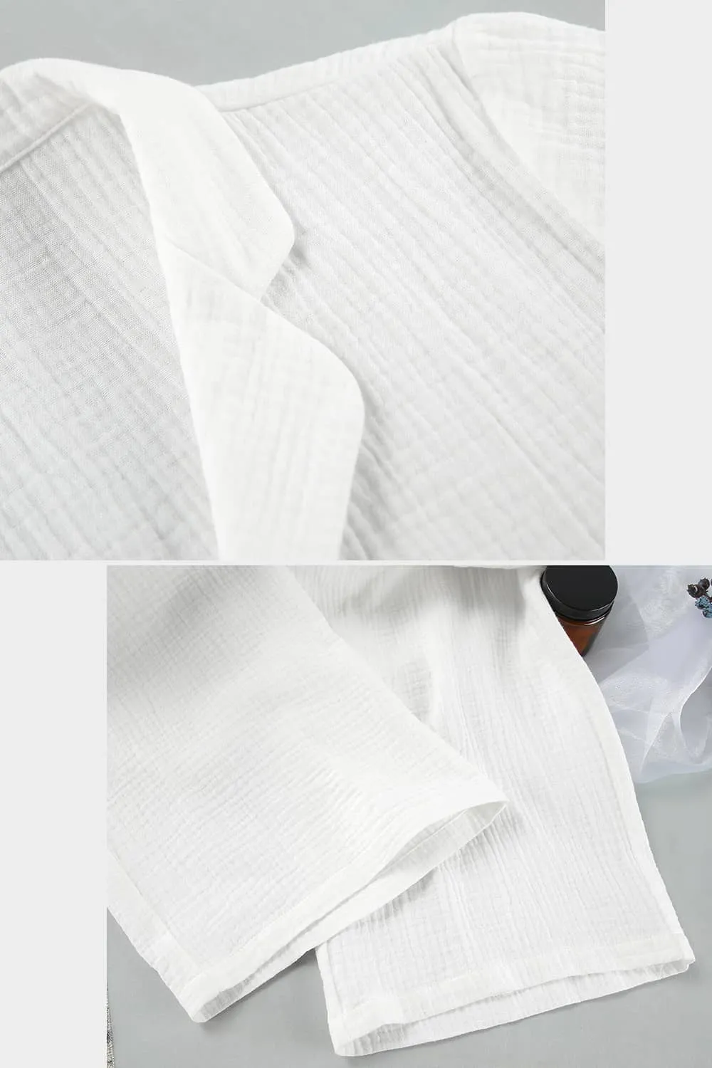 V-neck short-sleeved trousers two-piece set