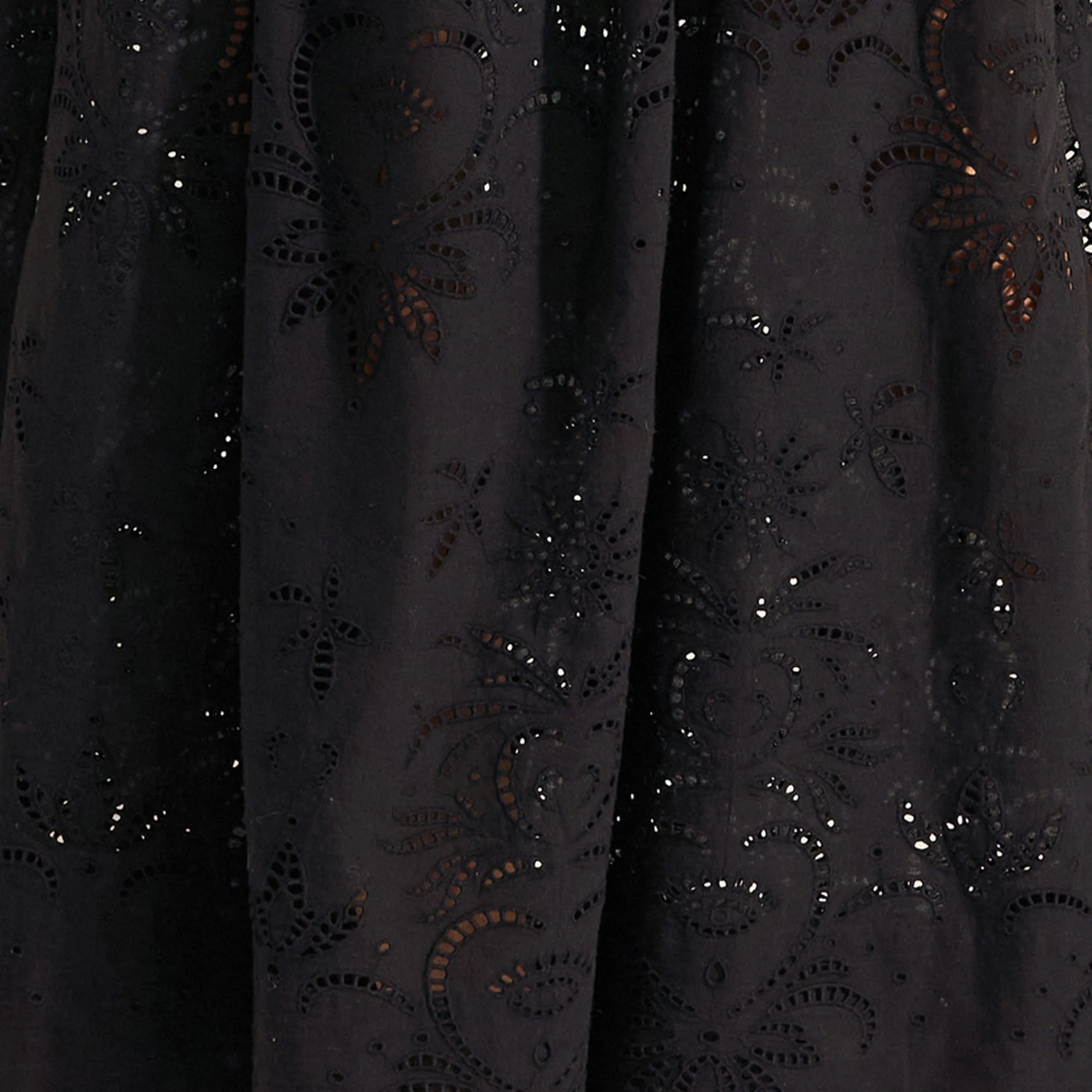 Venus Tunic Black Eyelet Linen Dress