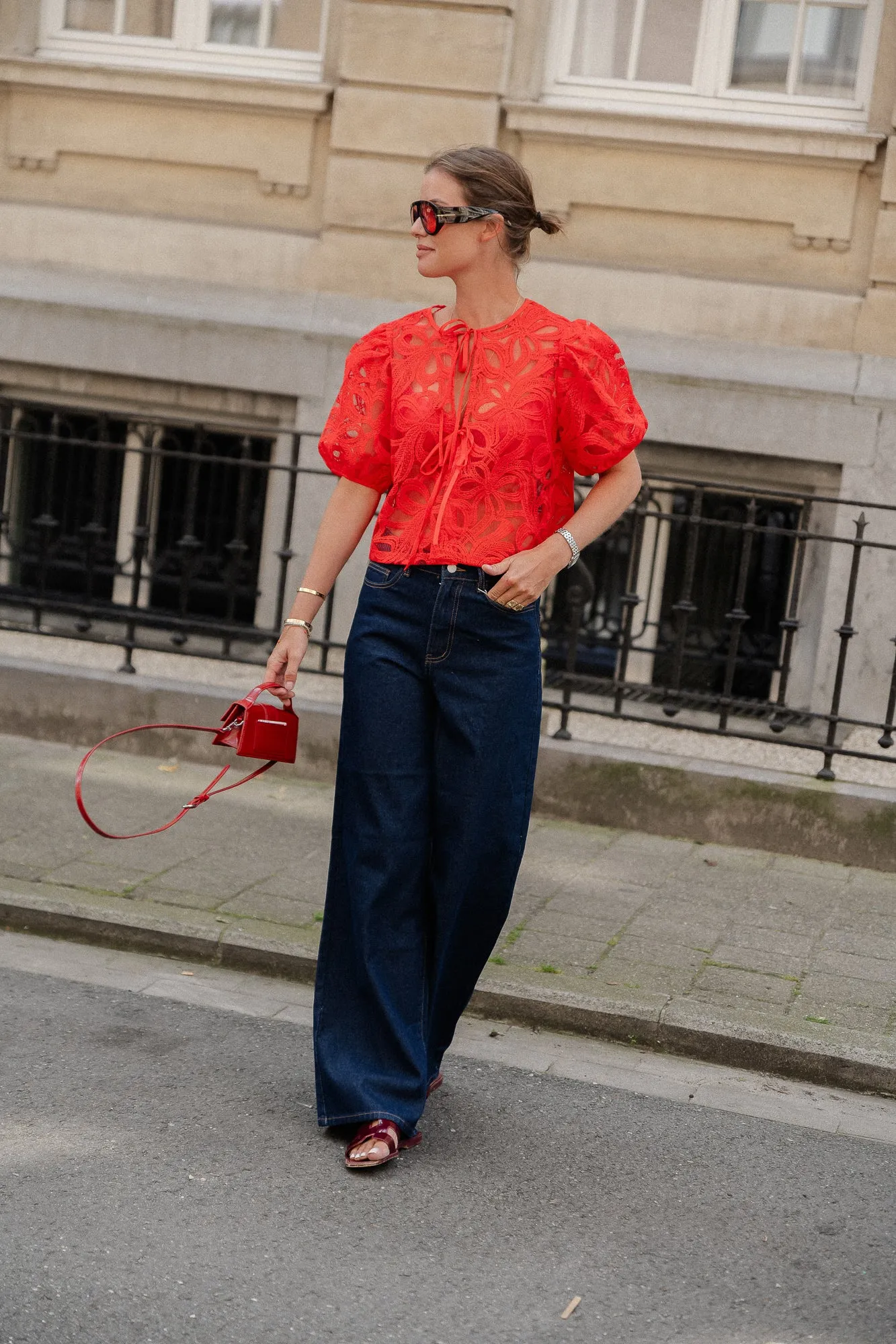 ViMalou HW wide jeans dark blue denim