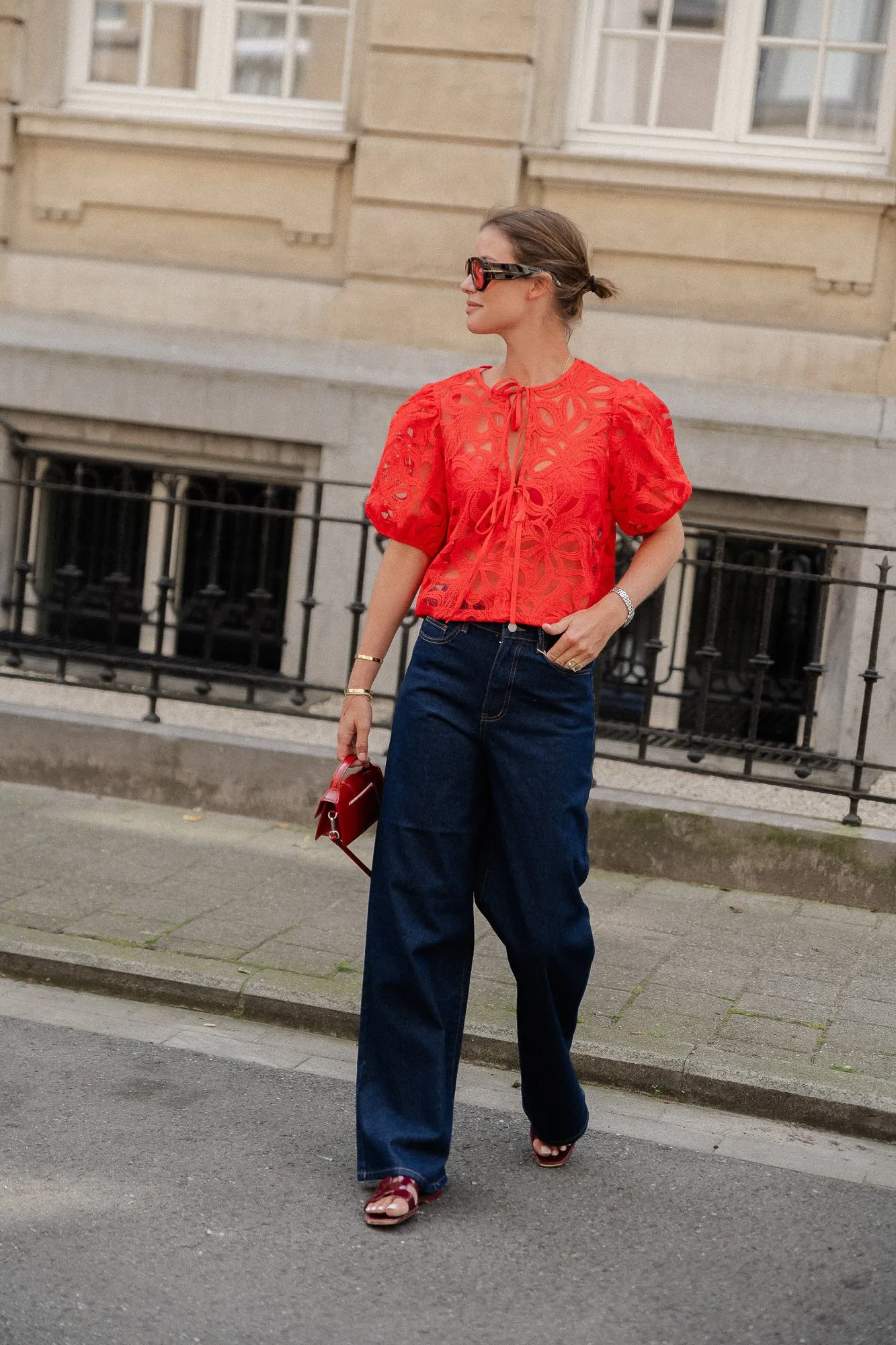 ViMalou HW wide jeans dark blue denim