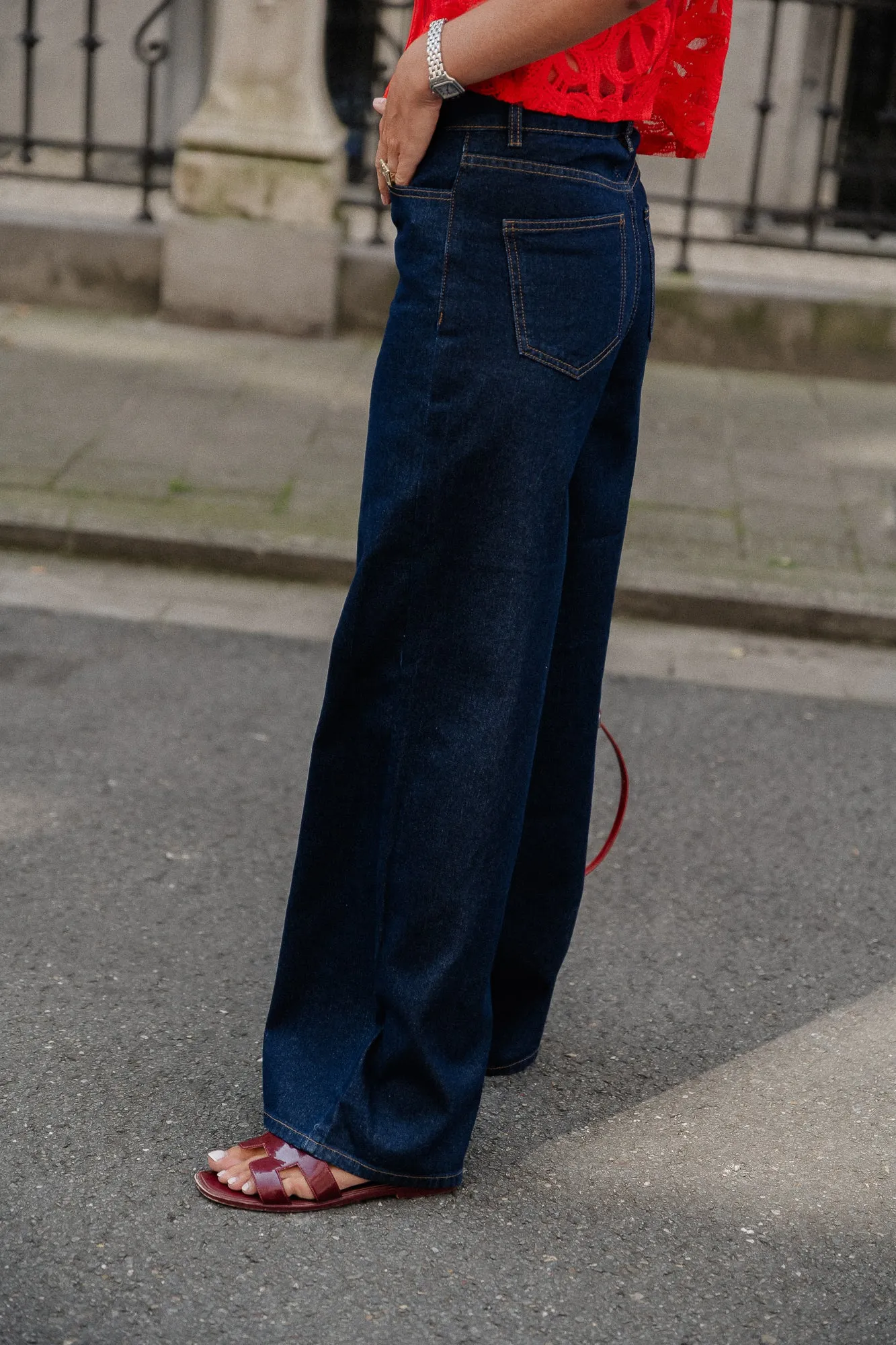 ViMalou HW wide jeans dark blue denim