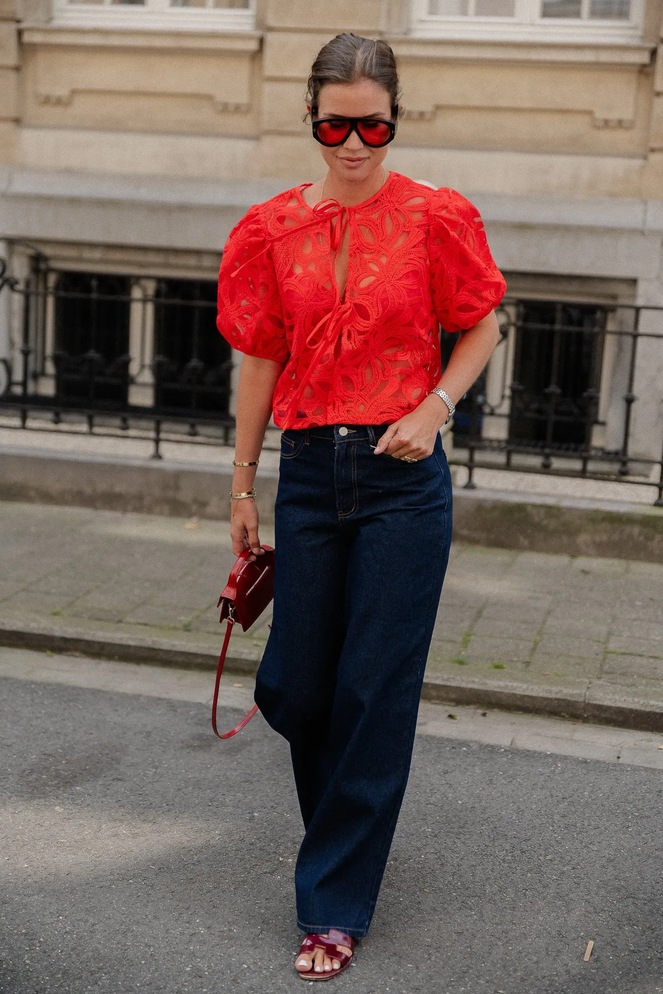 ViMalou HW wide jeans dark blue denim