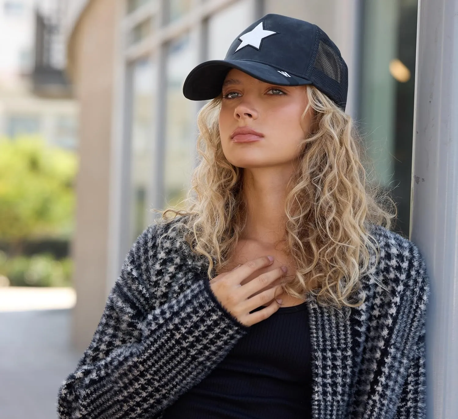 Vintage Havana Black Trucker Hats Women | Mesh Adjustable Snapback Hat | Men & Women Trendy Fashion Baseball Cap