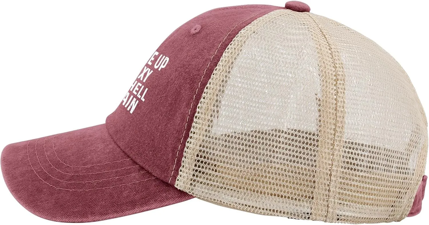 WOKES UP Sexy AS Hell Again Trucker Hat Men Trendy Mesh Hat for Summer