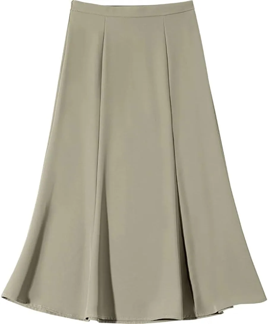 Women's Summer Pencil Skirt Stretch High Waist Work Office Slim Medium Length Fishtail Skirt