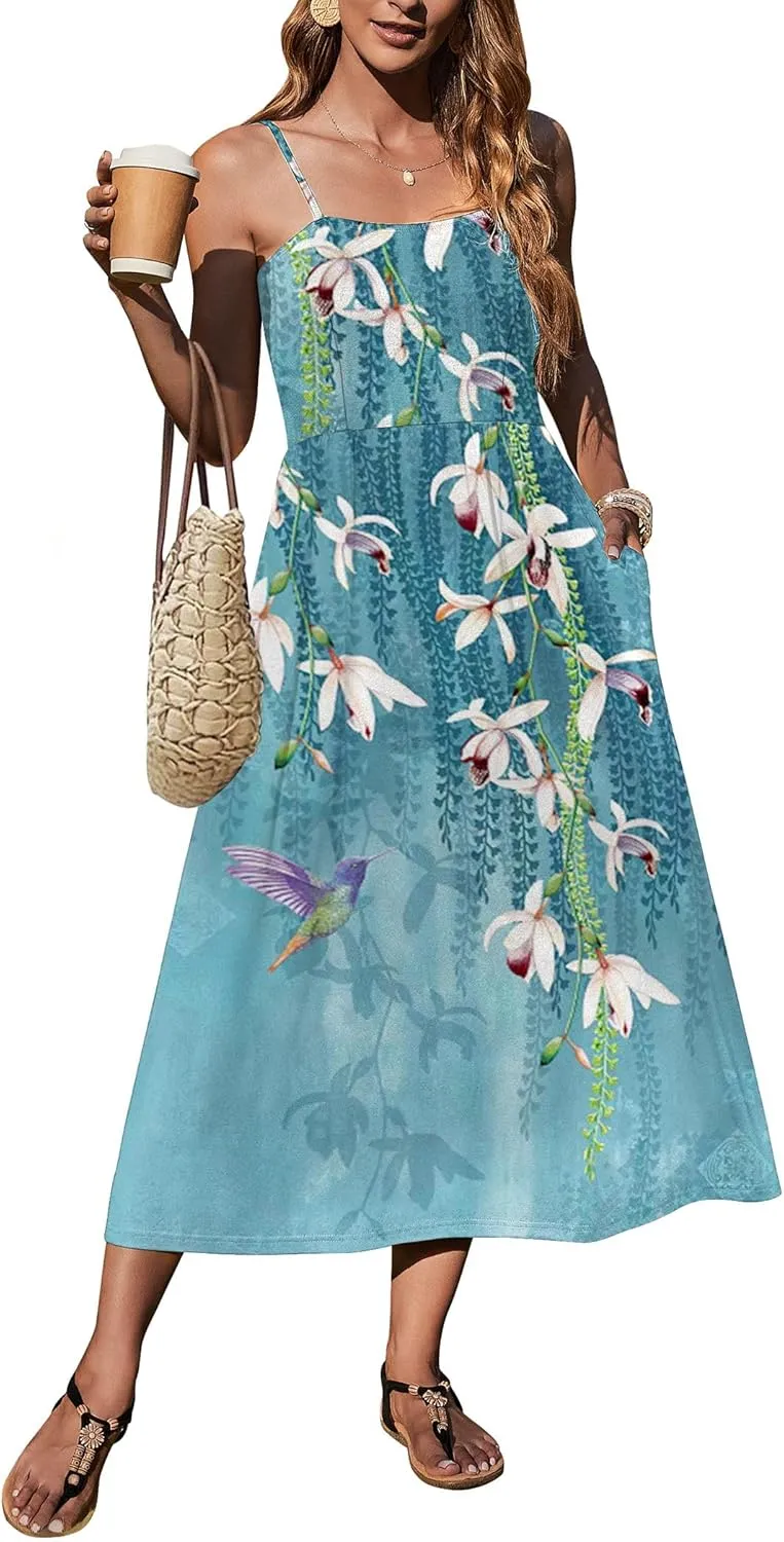 Zeagoo Women's Summer Casual Boho Sundress with Pockets