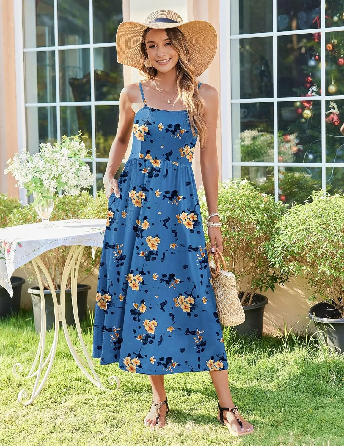 Zeagoo Women's Summer Casual Boho Sundress with Pockets