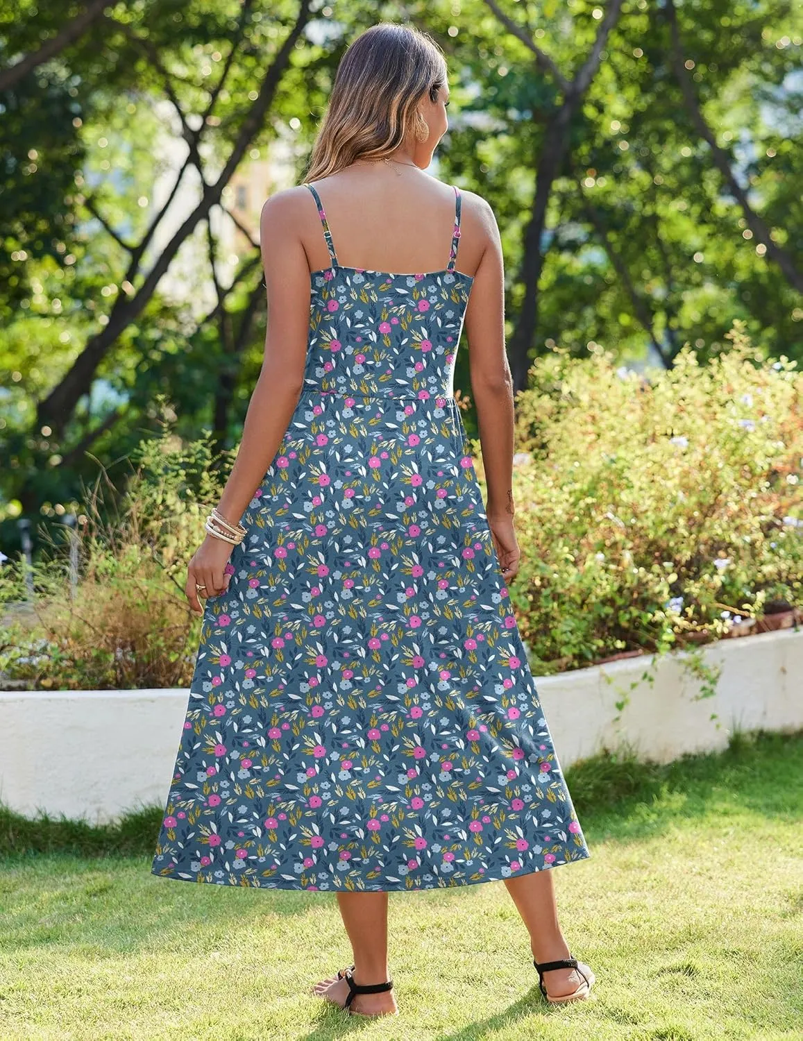Zeagoo Women's Summer Casual Boho Sundress with Pockets