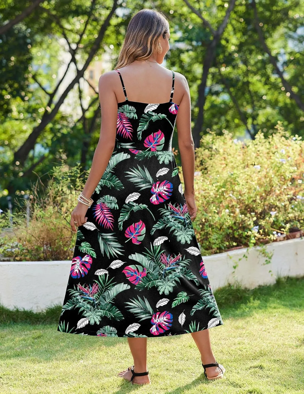 Zeagoo Women's Summer Casual Boho Sundress with Pockets