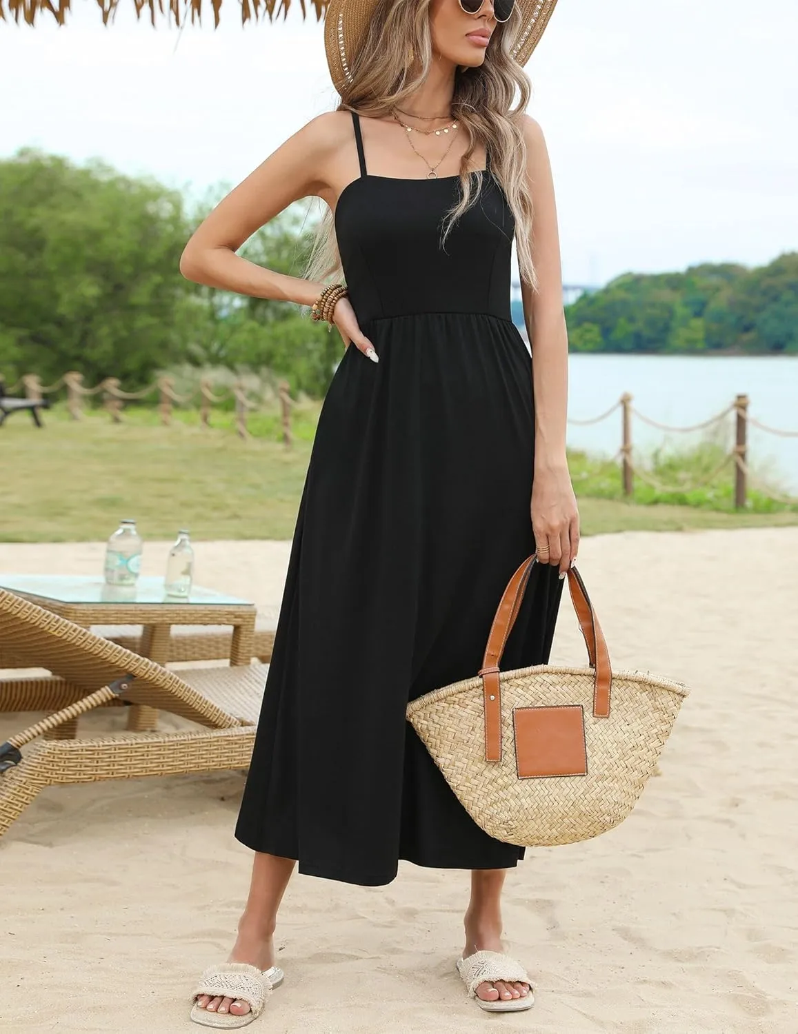Zeagoo Women's Summer Casual Boho Sundress with Pockets