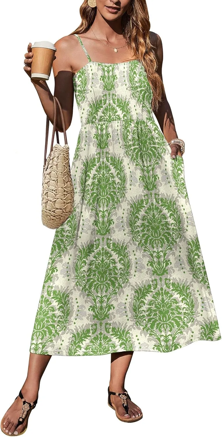 Zeagoo Women's Summer Casual Boho Sundress with Pockets