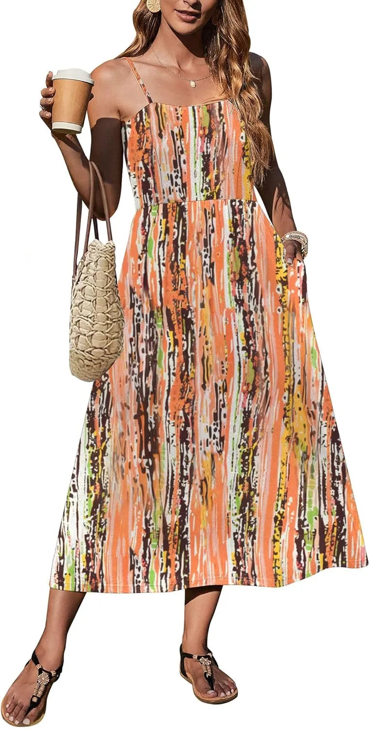 Zeagoo Women's Summer Casual Boho Sundress with Pockets