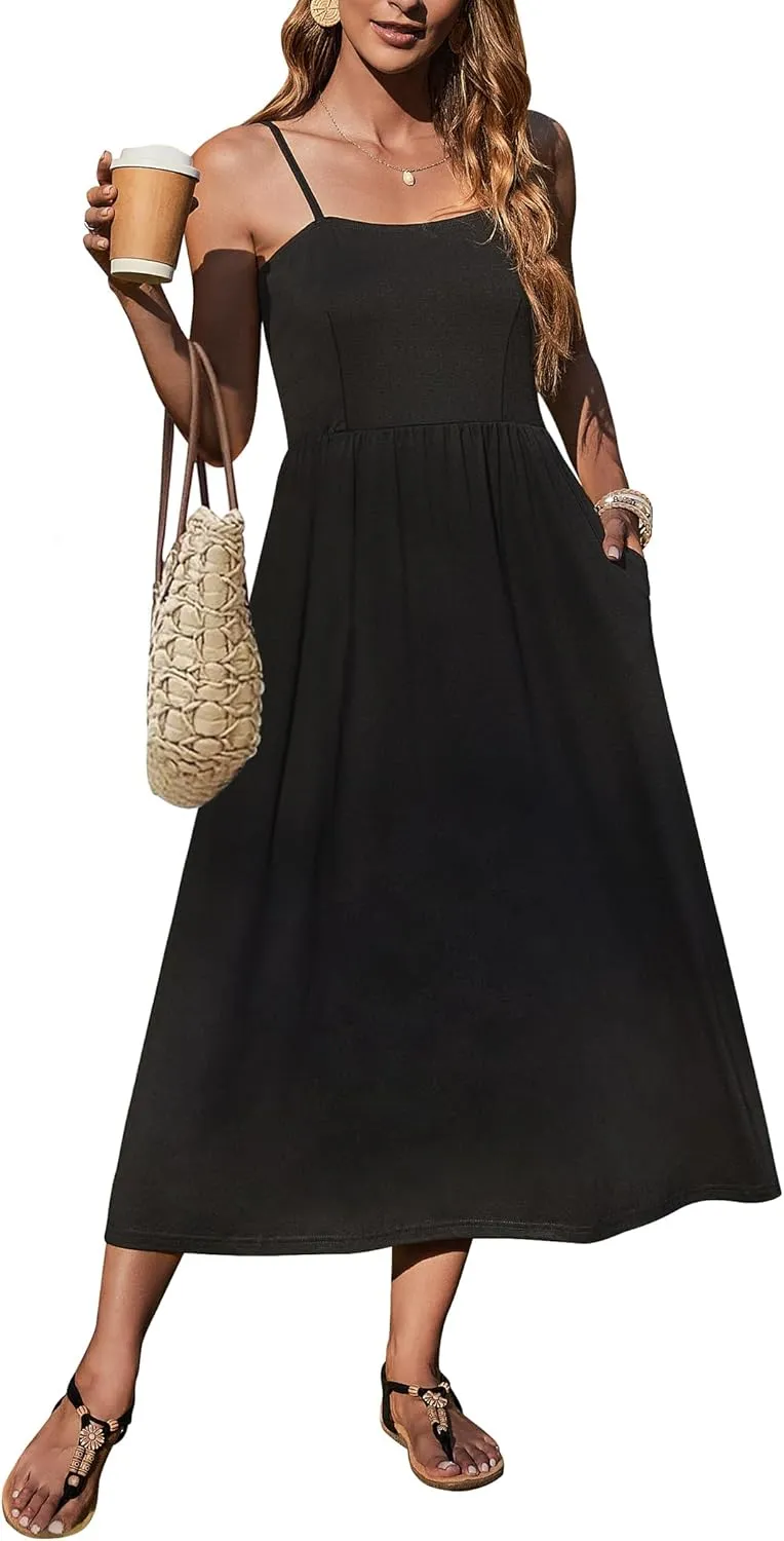 Zeagoo Women's Summer Casual Boho Sundress with Pockets