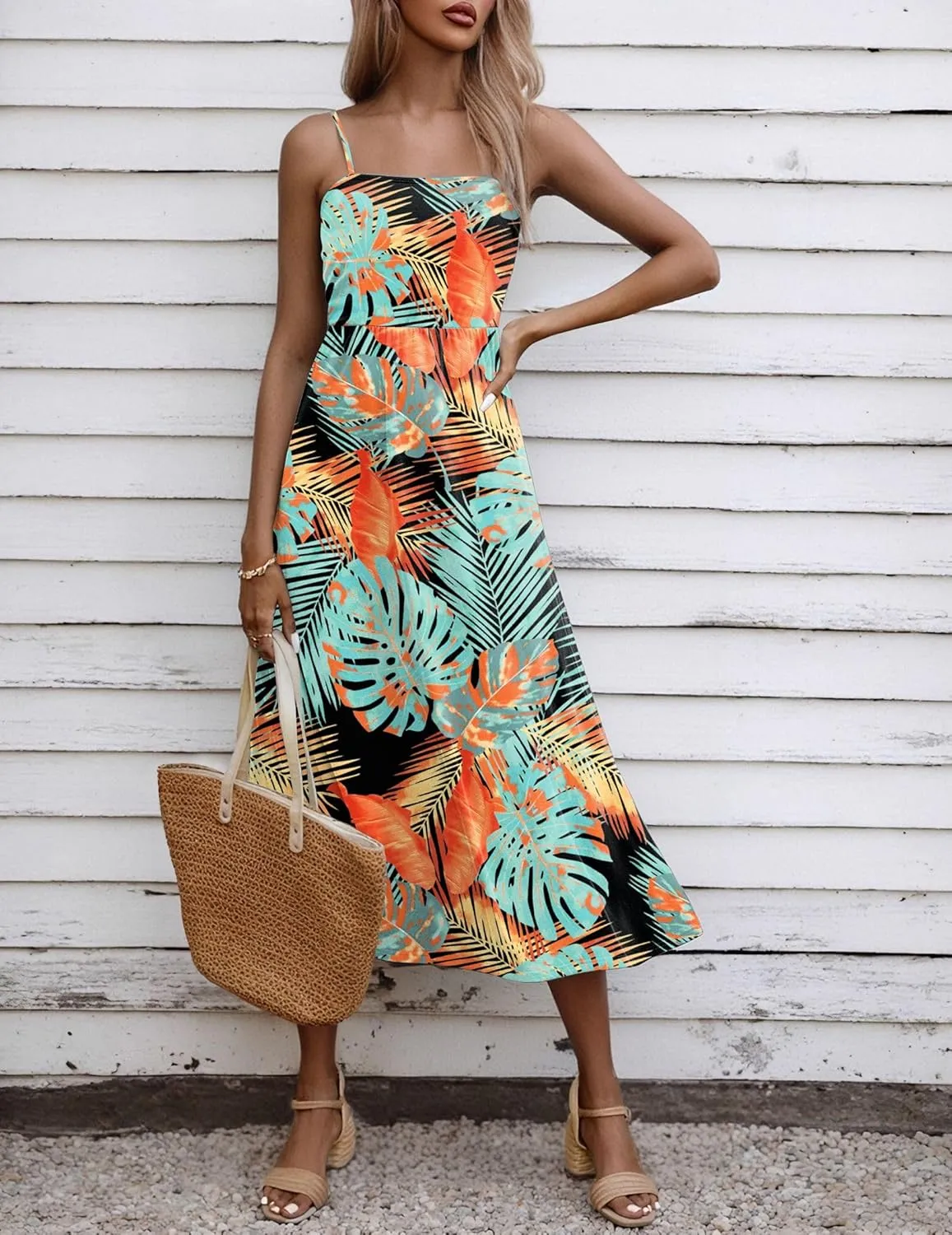Zeagoo Women's Summer Casual Boho Sundress with Pockets