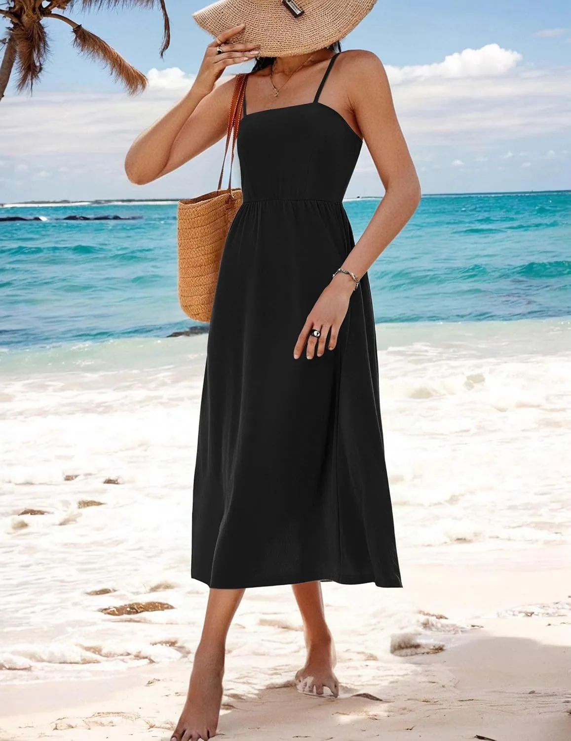 Zeagoo Women's Summer Casual Boho Sundress with Pockets