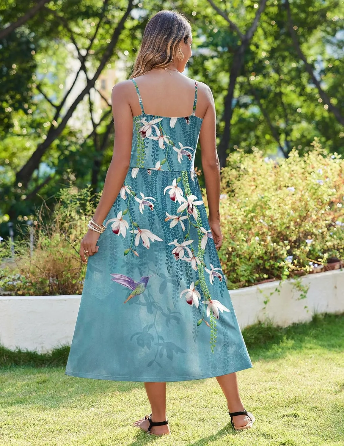 Zeagoo Women's Summer Casual Boho Sundress with Pockets