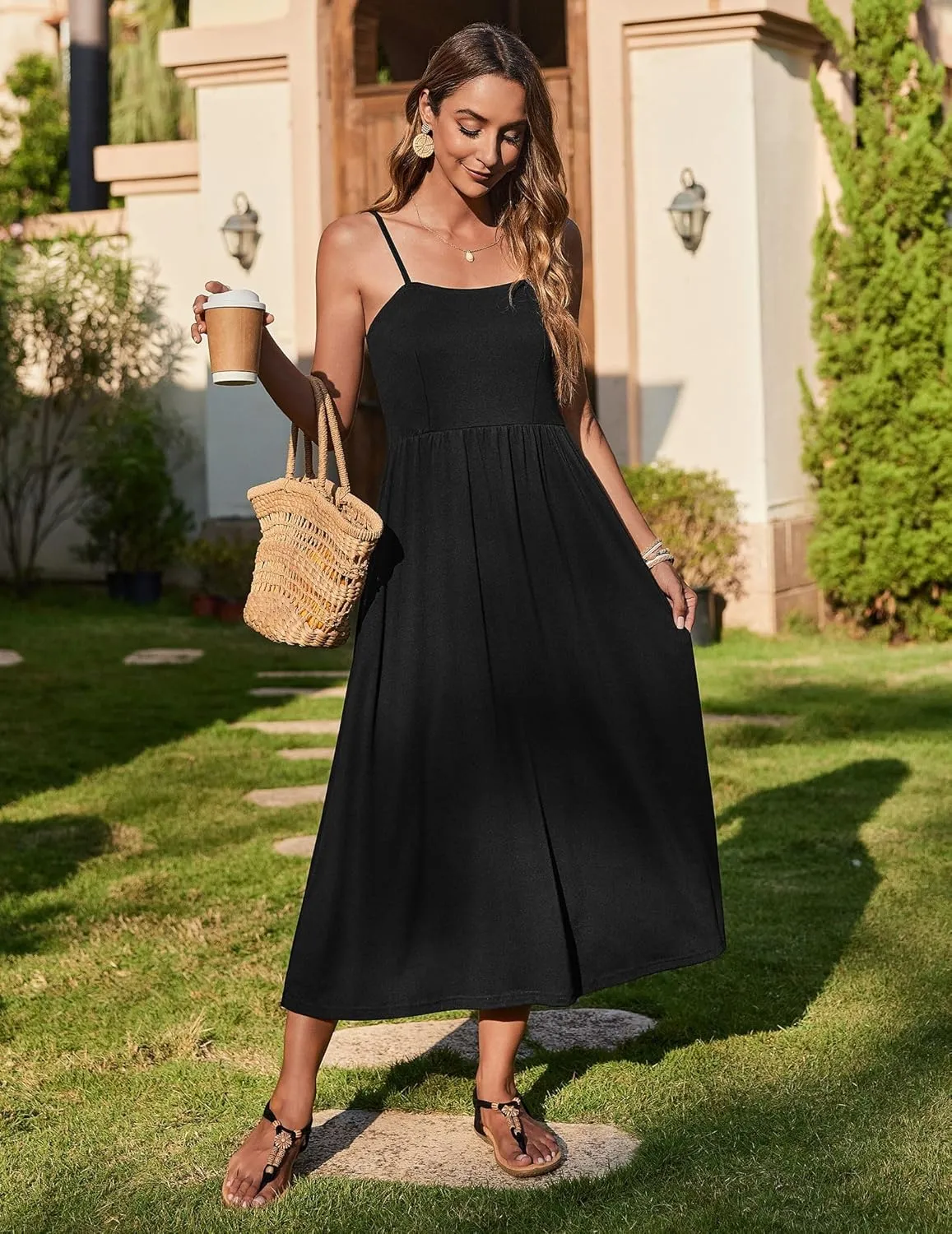 Zeagoo Women's Summer Casual Boho Sundress with Pockets