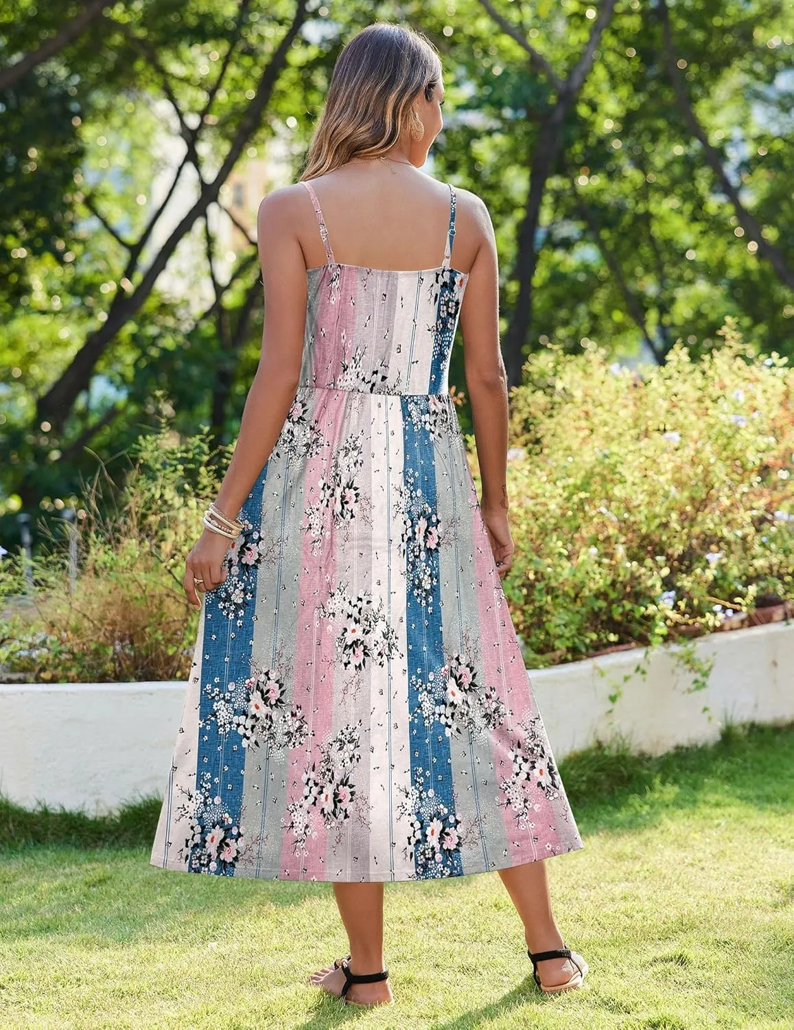 Zeagoo Women's Summer Casual Boho Sundress with Pockets