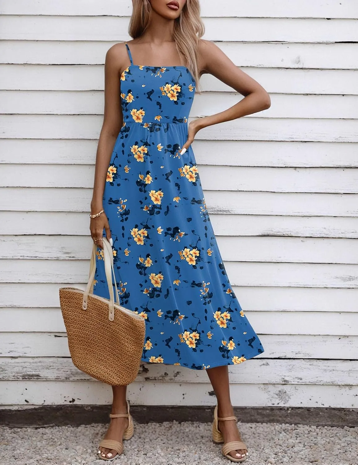 Zeagoo Women's Summer Casual Boho Sundress with Pockets