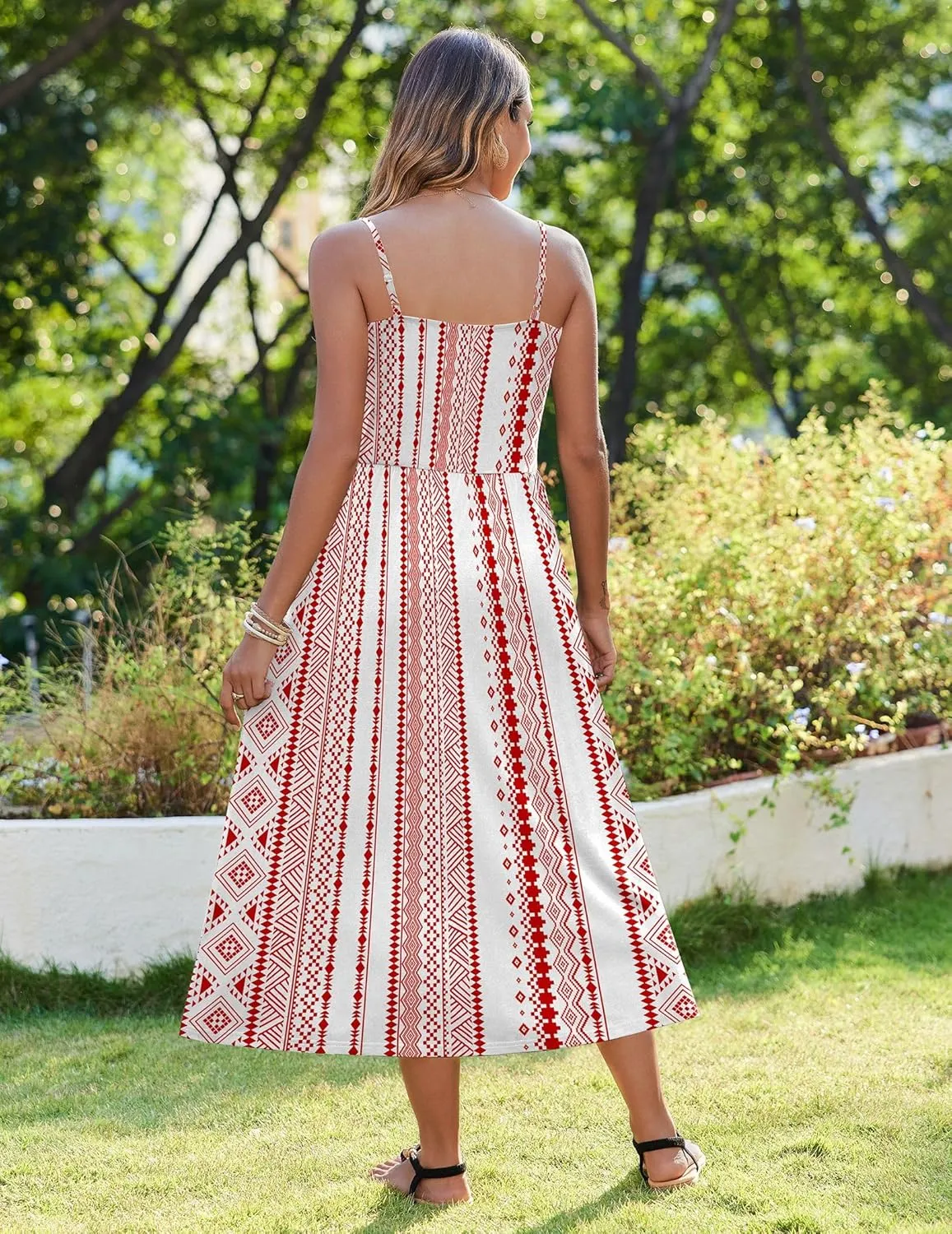 Zeagoo Women's Summer Casual Boho Sundress with Pockets